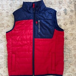 Vineyard Vines Boys Red & Blue Lightweight Performance Vest medium 12-14